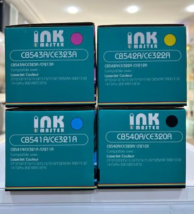 INKMASTER PACK DE TONER COMPATIBLE POUR HP LASER JET - CB540A CB541A CB542A CB543A - NOIR & COULEUR