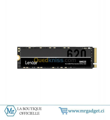 LEXAR NM620 1To - SSD M.2 - Disque Dur Interne - NVMe - Jusqu'à 3500 Mo/S