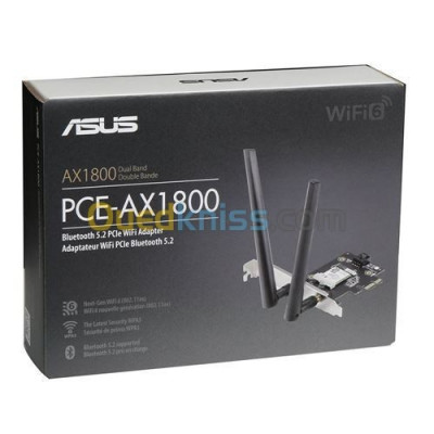 ASUS PCE-AX1800 Carte PCI Express Wi-Fi 6 AX1800 - AX1201 + AX574 Avec Bluetooth 5.2