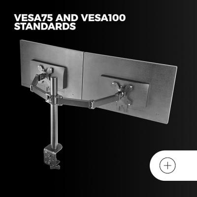 Mars Gaming MARM2 Support De Moniteur À Double Bras Pour Ecrans Jusqu'à 27p