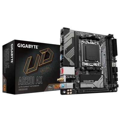 GIGABYTE A620I AX - CARTE MÈRE AMD - SOCKET AM5 - PCIe 4.0 x4 M.2 - DDR5 double canal - Wi-Fi 6E -