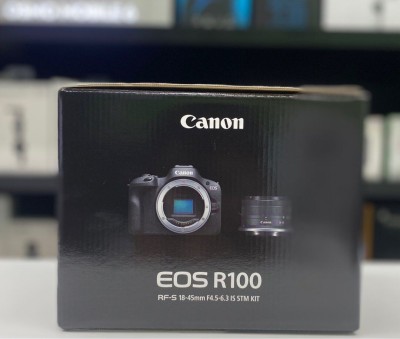 CANON EOS R100 Hybride Mirroless 24.1MP + 1 Objectif RF-S 18-45mm f 4.5-6.3 \ RF-S 55-210m F5-7.1   