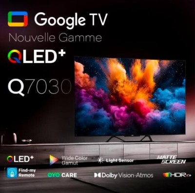TV IRIS 75" Q7030 UHD 4K - QLED+ Smart GOOGLE TV ANDROID - 55 POUCES - WIFI - 60 Hz -Ethernet -HDMI