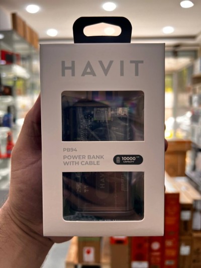 HAVIT PB94 - BATTERIE EXTERNE POWER BANK 10000mAh - DOUBLE PORT USB - ULTRA-COMPACT - NOIR