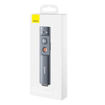 BASEUS ORANGE DOT AVEC CÂBLE DE TYPE C LASER ROUGE DE PRÉSENTATEUR SANS FIL