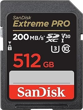 SanDisk Extreme Pro SDHC UHS-I 512 Go - SPEED UP TO 200 MB/S