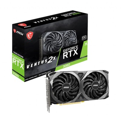 MSI GeForce RTX 3060 VENTUS 2X 12G OC - 12 GDDR6 4K UHD - 1807MHz - 192 bits - HDM/DP BLACK 