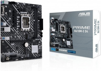 ASUS PRIME H610M-E D4 Micro ATX Socket 1700 Intel H610 Express - 2x DDR4 - M.2 PCIe 3.0 - USB 3.1