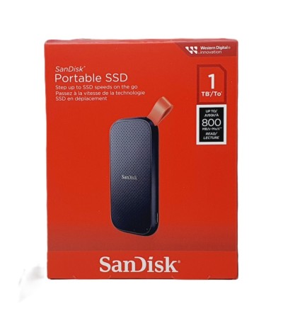 SanDisk 1TB SSD Portable - Disque SSD Externe - USB-C - USB 3.2 - Jusqu'à 800 Mo/S