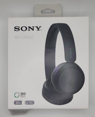 SONY WH-CH520 - CASQUE SANS FIL - BLUETOOTH - COMMANDES & MICRO - USB-C - NOIR & WHITE & BLEU 