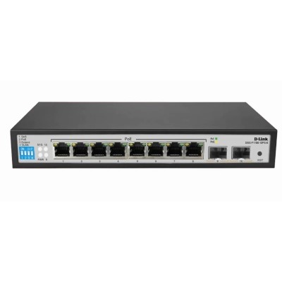 D-LINK DGS-F1100-10PS-E SWITCH 10 PORTS GIGABIT - POE+ - SMART - VLAN - CCTV - 96W - RACKABLE