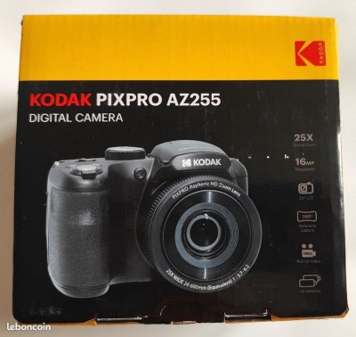 KODAK PIXPRO AZ255 - CAMERA NUMÉRIQUE - 16 MPXL CMOS - 24 MM - 4 PILES AA - SD/SDHC - BLACK 