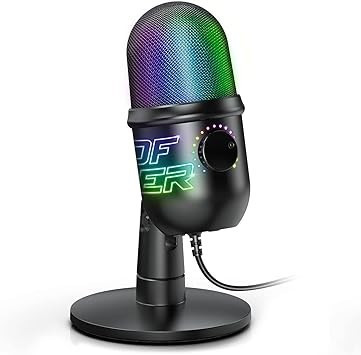 Spirit Of Gamer EKO400 Microphone À Directivité Cardioïde - Rétroéclairage RGB Streaming Podcasts