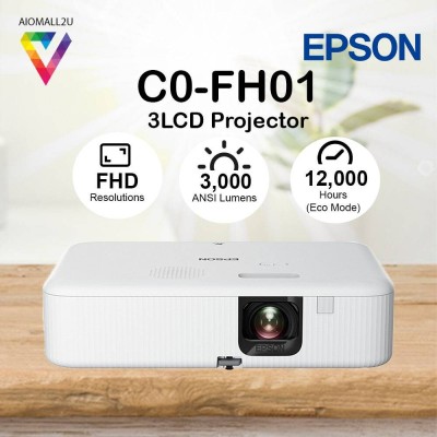EPSON CO-FH01 - VIDÉOPROJECTEUR FHD - 3000 LUMENS - 3 LCD - JUSQU'À 30"- 12 000H - HDMI - SPEAKERS