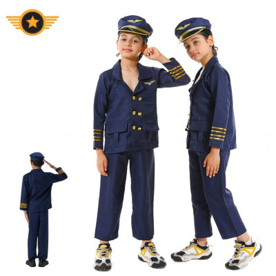 jouets-costume-pilot-pour-enfant-4-7-ans-chemise-pantalon-chapeaux-bab-ezzouar-alger-algerie