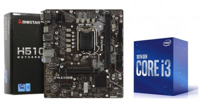 Kit CPU Intel i3-10100 (BOX) + Carte mère BIOSTAR H510MHP