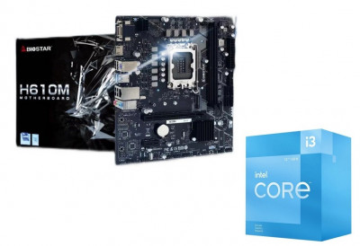 Kit CPU Intel i3-12100f (BOX) + Carte mère BIOSTAR H610M