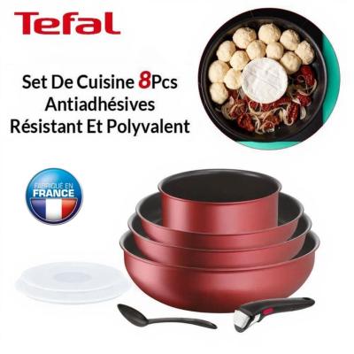 Batterie De Cuisine TEFAL 8 pièces à poignée amovible - Poêle et Casseroles et Accessoires