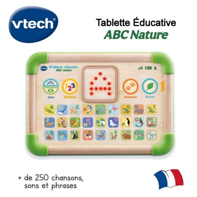 Tablette Éducative VTech ABC nature - Interactive et Sensorielle en Bois - Cadeau pour enfants