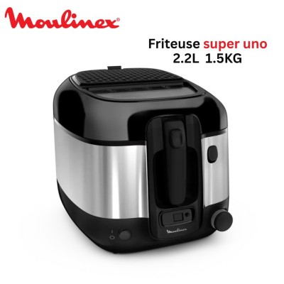 Friteuse Électrique Moulinex Super Uno a huile 2.2L 1800W 1.5KG Inox - Moulinex AM316D10