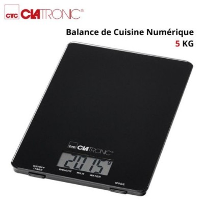 Balance De Cuisine Numérique 5 KG ِClatronic en verre ميزان مطبخ زجاجي