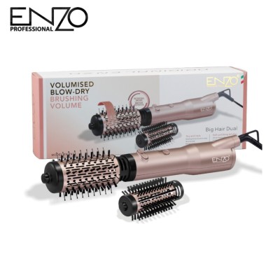 Brosse Soufflante Rotative Volumiser ENZO PROFESSIONAL avec 2 Brosses Céramique 1000W 