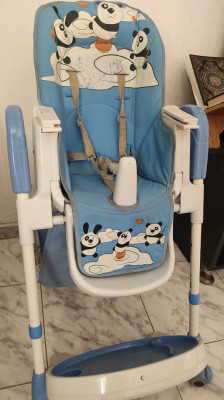 Chaise haute 2 en 1 BILL Gris - Chaise bébé - Naf Naf