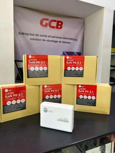 SIIG 240W GaN PD 3.1 Charger - 3C1A - USB-C Power Adapter Maximum 240W