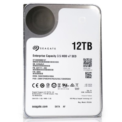 DISQUE DUR 12TB SEAGATE ENTREPRISE V7 SED  3.5'' SATA 6GB/S 7200RPM  ST12000NM0127