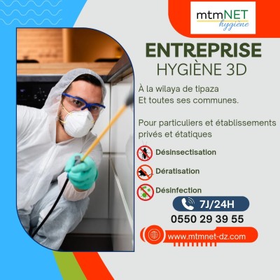  شركة مكافحة كل أنواع الحشرات الضارة و القوارض في تيبازة