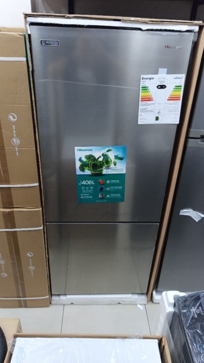 SUPER Promo Réfrigérateur Hisense combiné inox-silver 408L nofrost INVERTER 10 ANS DE GARANTIE