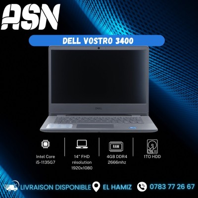 Dell Vostro 3400  i5 11eme Gén | 4 Go RAM | 1 To HDD | 14 FHD
