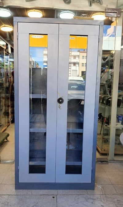 Armoire vestiaire métallique 2 portes vitrée 