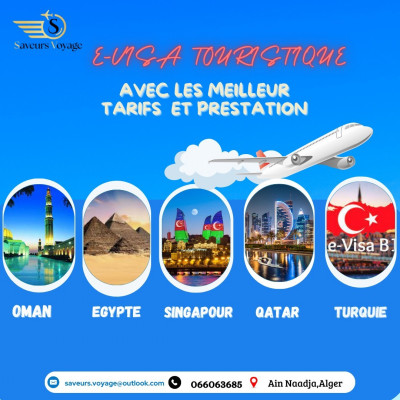حجوزات-و-تأشيرة-e-visa-qatar-oman-egypt-turquiesingapour-عين-النعجة-الجزائر