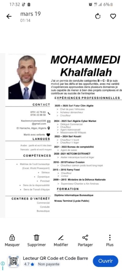 transport-chauffeurs-achaeteur-demarcheur-el-harrach-alger-algerie