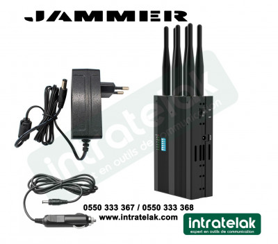 Brouilleur GSM JML17 Portable avec batterie 2G-3G-4G GPS WiFi Réglable + 06 Antennes 6W NON DISPONI.