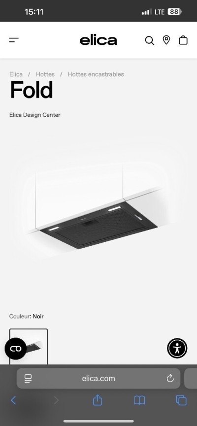 Hotte elica à Teroir telescope 