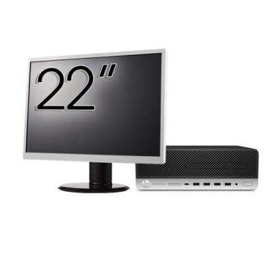PC HP PRODESK600G4 SFF I5-8EME GEN 08GB SSD256GB ECRAN 22"