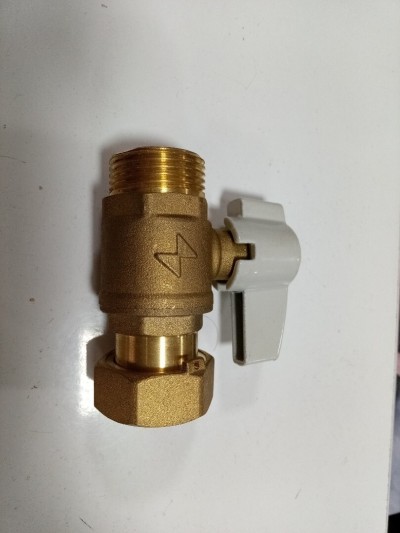 Vanne  compteur droit bronze