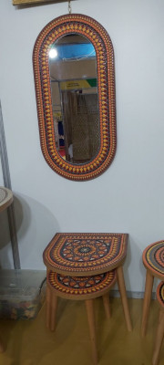 miroir et table gignnes en mosaic