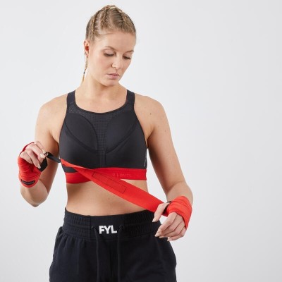 Bandes Decathlon  de boxe 2,5m Noires / Rouges.