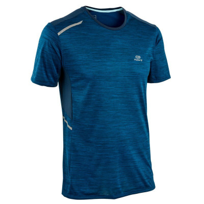 T-shirt running decathlon respirant homme - dry+ bleu de prusse 