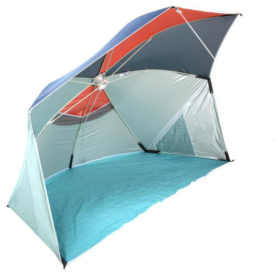 Parasol Sun Shelter 3 personnes UPF50+ Iwiko 180 - Menthe Gris Orange decathlon