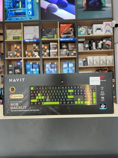 CLAVIER GAMING HAVIT KB893L MECANIQUE ( BLACK GREEN )