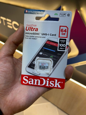 CARTE MEMOIRE SANDISK ULTRA MICRO SD Class 10 64GB 100 MB/S