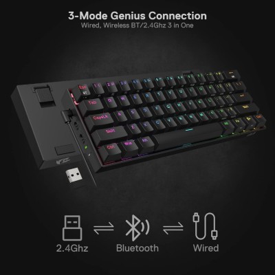CLAVIER REDRAGON K530 PRO DRACONIC RED SWITCH WIRELESS