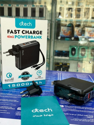 Power Bank fast charge DTech 15000 mAh 5v 9v 12v