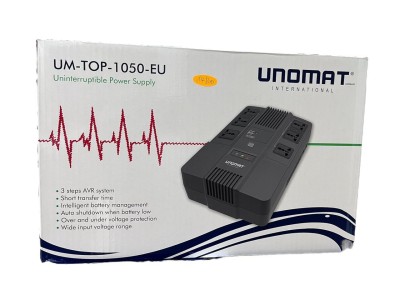 ONDULEUR UNOMAT UPS UM-TOP-1050VA ( POSITIONNEMENT HORIZONTAL) 6 SORTIES UNIVERSELLES + USB