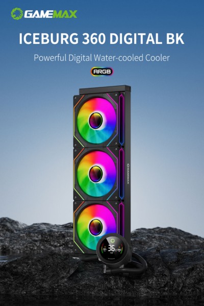 Watercooling AIO GameMax Iceburg 360 Digital - Écran LCD ARGB - Neuf