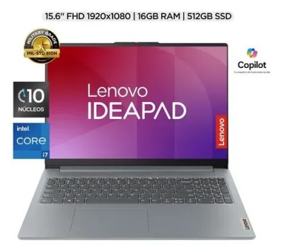 LAPTOP LENOVO IdeaPad Slim3: I7-13 Gen / DDR5 16GB/ SSD 512GB/ 15.6" FULL HD